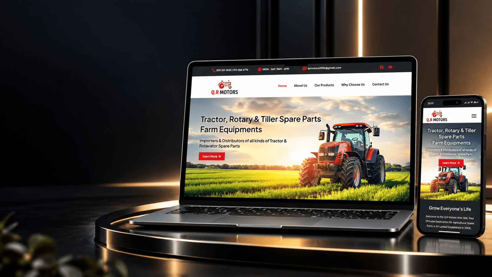 Q.R Motors website